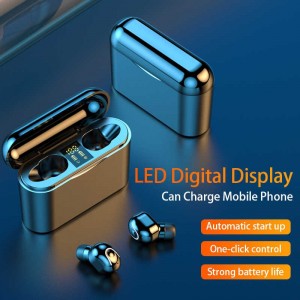 M2D Airfree LED Light 無線耳機連充電盒 - 黑色